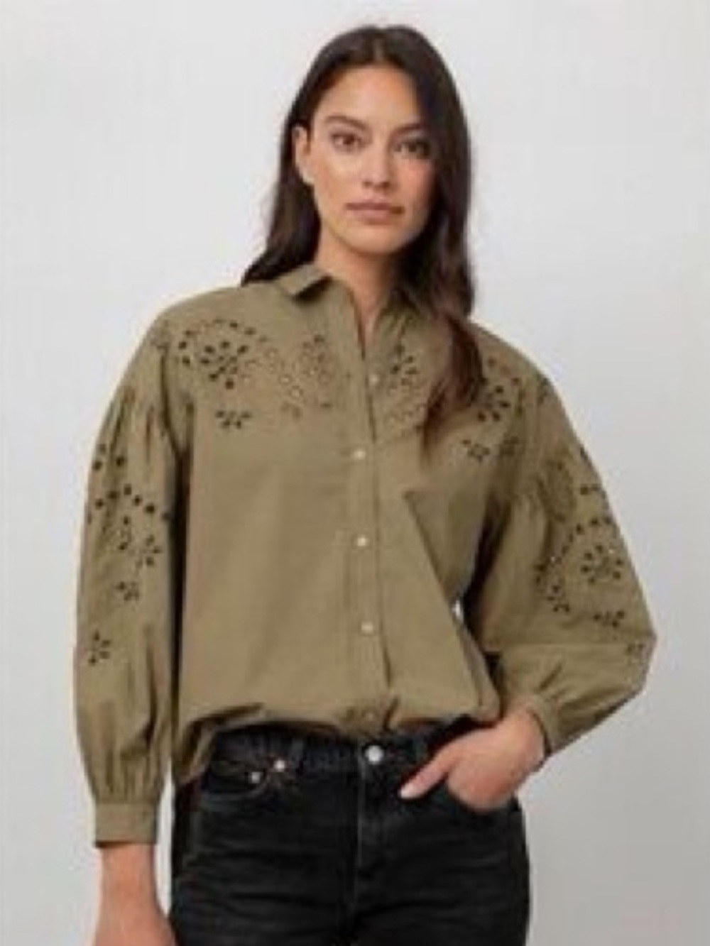 Rails Alister Embroidered Button Down Top